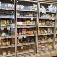 vegan/vegetarian section in fridge at Bio Drome Natuurvoeding in Goes