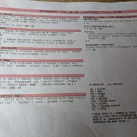 Breakfast menu at PEACH in Newport