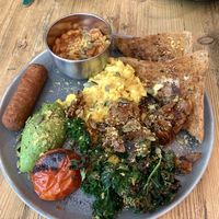 The full vegan breakfast   at PEACH in Newport