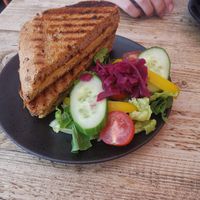 Cheese and chutney toastie at PEACH in Newport