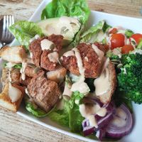 Tricken Caesar Salad 🥗 at PEACH in Newport