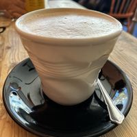 House Speciality - Peanut Butter Latte made with oat milk  at PEACH in Newport