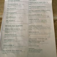 Lunch menu May 2024  at PEACH in Newport