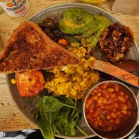 Delicious breakfast (already started eating it :-) at PEACH in Newport