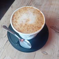 Turmeric latte at PEACH in Newport