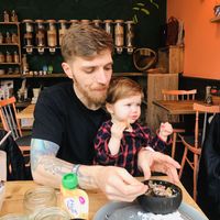 Me & my Daughter, Eva~Greene, vegan from conception 🌱 at PEACH in Newport