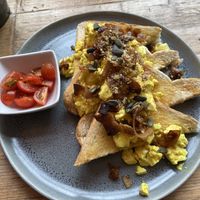 Scrambled tofu   at PEACH in Newport