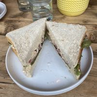 Chuna mayo & salad sandwich at PEACH in Newport