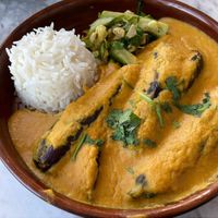 Aubergine curry at Cinnamon Kitchen in Oxford