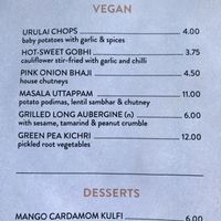 The vegan menu (Summer 2019) at Cinnamon Kitchen in Oxford