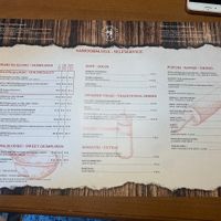 menu at Pierogarnia Krakowiacy in Krakow