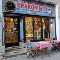 Front of the restaurant at Pierogarnia Krakowiacy in Krakow
