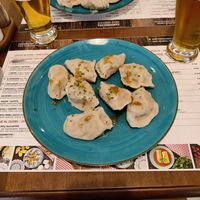 Vegan mushroom and cabbage pierogi at Pierogarnia Krakowiacy in Krakow