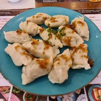 Pierogi mot Sauerkraut-Zwiebel-Pilz-Füllung at Pierogarnia Krakowiacy in Krakow