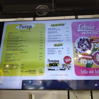 Menu at Pierogarnia Krakowiacy in Krakow