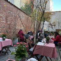 Outdoor seating   at Pierogarnia Krakowiacy in Krakow