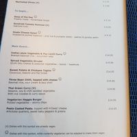 Vegan/vegetarian menu nov'19 at Kylesku Hotel in Lairg