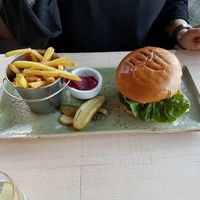 Haggis burger at Kylesku Hotel in Lairg