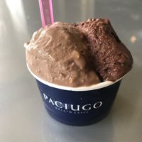 Almond Joy and Chocolate Vegan mix! at Paciugo Gelato & Caffe in St Petersburg