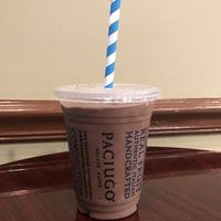 Milkshake with vegan chocolate gelato and almond milk  at Paciugo Gelato & Caffe in St Petersburg