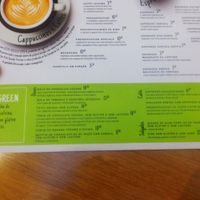 The menu with some vegan options. at Press Cafe in Porto Alegre