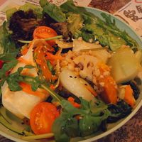 Cooked Veggie, salad and a lovely half wrap  at Bowls in Hong Kong Island