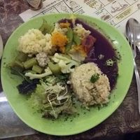 Today's set lunch - HK$ 55 / US$ 7 - with a dandelion coffee at the end - delicious! at Bowls in Hong Kong Island