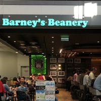 First restaurant one the left after you get through the TSA checkpoint.  at LAX - Barney's Beanery - T2 in Los Angeles