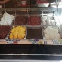 Choice of sorbets at Delizia Gelato Italiano in Crete