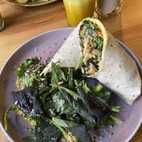 Burrito with salad at Kind Kitchen in Porto