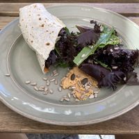 Falafel hummus wrap at Kind Kitchen in Porto