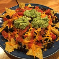 Loaded nachos at Kind Kitchen in Porto