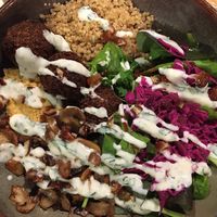 Middle East burger at Kind Kitchen in Porto