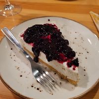 red fruit cheesecake at Kind Kitchen in Porto