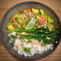 Yellow curry   at Kind Kitchen in Porto