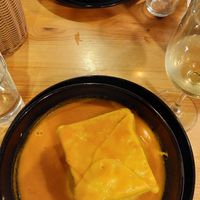Francesinha at Kind Kitchen in Porto