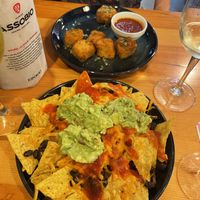 The nachos and the tofu nuggets are SO GOOD!  at Kind Kitchen in Porto