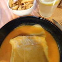The francesinha sandwich at Kind Kitchen in Porto