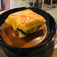 Francesinha  at Kind Kitchen in Porto