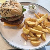 Seitan burger   at Kind Kitchen in Porto