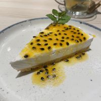 Vegan passion fruit cheesecake   at Kind Kitchen in Porto