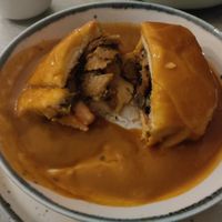 Francesinha at Kind Kitchen in Porto