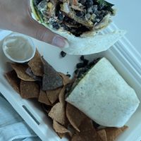 Bean burrito with Seitan  at Kind Kitchen in Porto