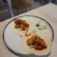 Shrimp tacos  at Kind Kitchen in Porto