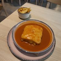 Francesinha  at Kind Kitchen in Porto