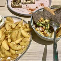 Bruschetta, Cheviche & French Fries  at Kind Kitchen in Porto