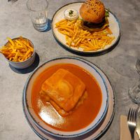Francesinha and Beyond Burger at Kind Kitchen in Porto