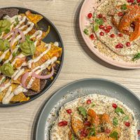 feta with pumpkin (very recommended!) and loaded nachos   at Kind Kitchen in Porto