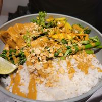 Tofu w/rice at Kind Kitchen in Porto