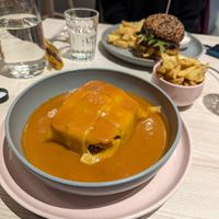 Francesinha at Kind Kitchen in Porto